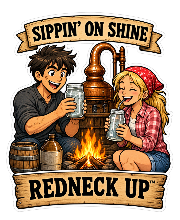 Sippin’ On Shine country-style Redneck Up artwork