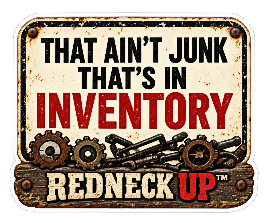 That Ain’t Junk That’s Inventory sign with gears
