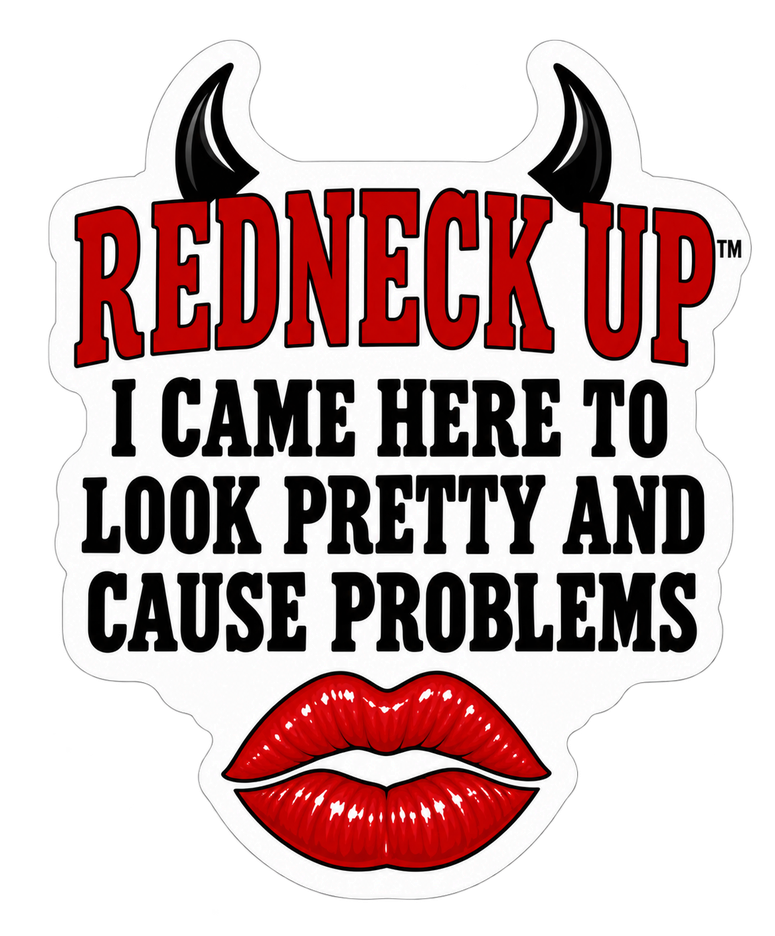 I Came Here To Look Pretty And Cause Problems slogan