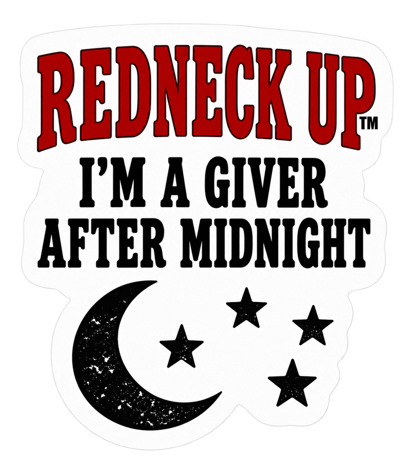 I’m A Giver After Midnight slogan with moon and stars