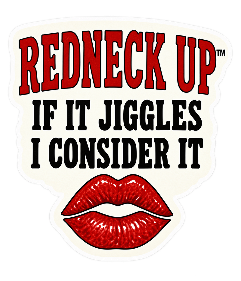 If It Jiggles I Consider It slogan with lips graphic