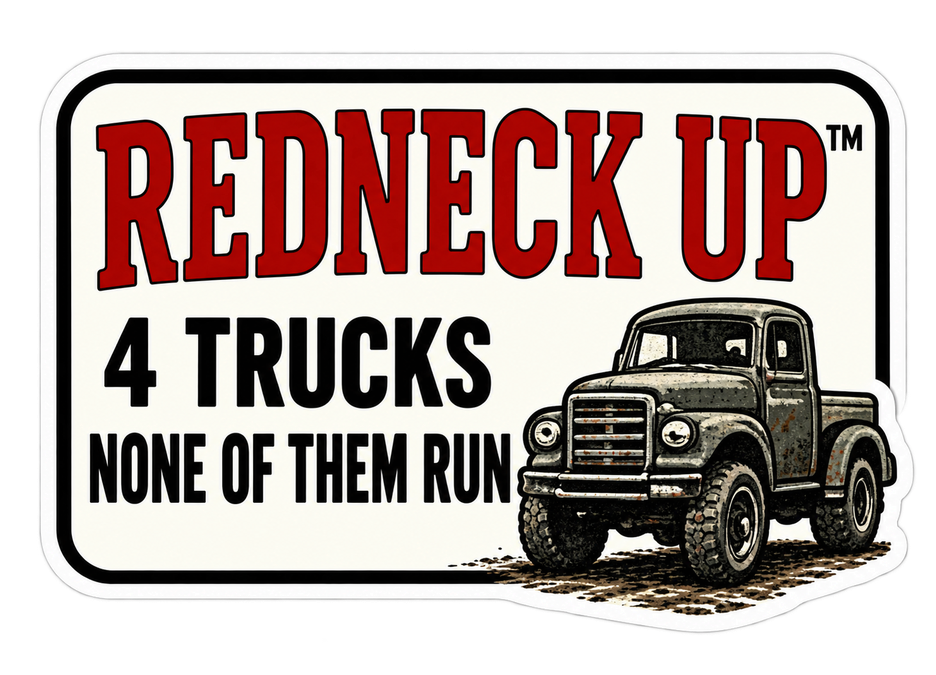 Four Trucks None of Them Run vintage pickup design